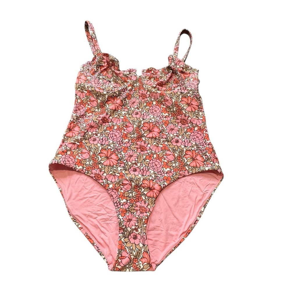& OTHER STORIES Woman’s One Piece Wired Floral Bathing Suit Keyhole Sz 10